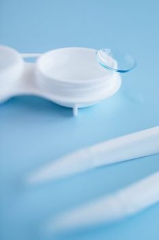 close up shot of a contact lens